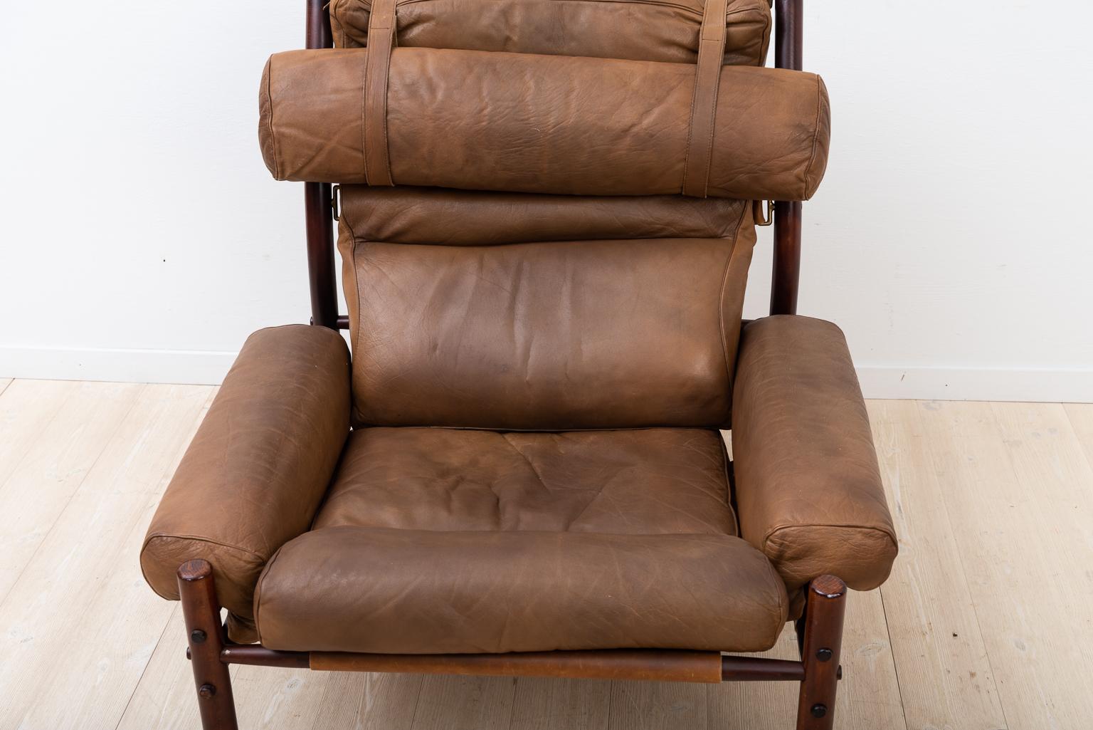 Leather Swedish Armchair INCA Designed by Arne Norell