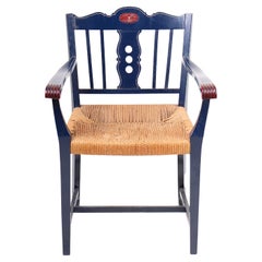 Fauteuil suédois avec assise en cordon de papier, années 1940