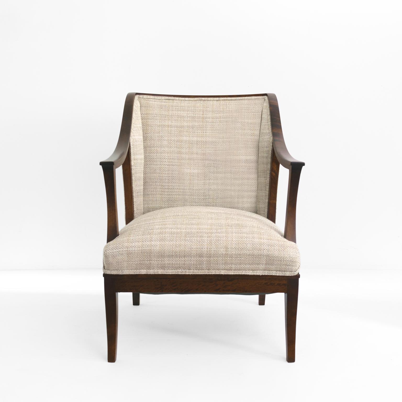 20th Century Swedish Armchairs in Stained Solid Birch, by SFM Bodafors, circa 1930 For Sale