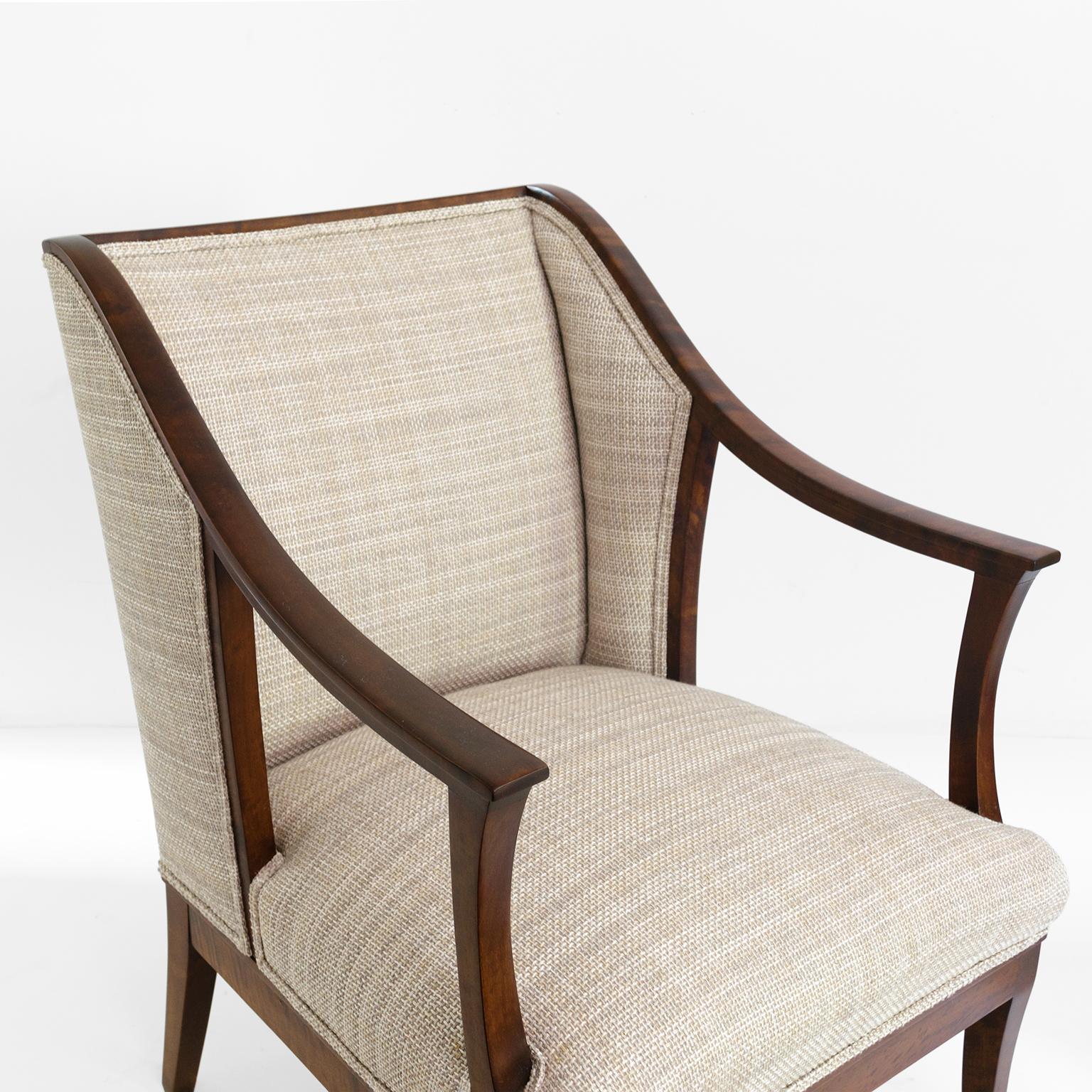 Swedish Armchairs in Stained Solid Birch, by SFM Bodafors, circa 1930 For Sale 2