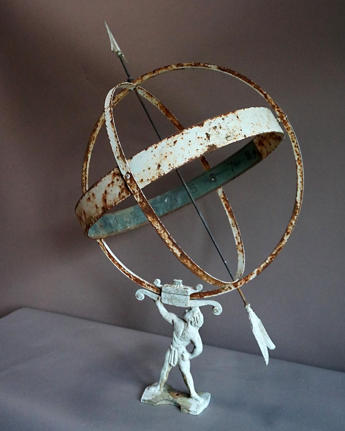 Neoclassical Swedish Armillary Sundial with Three Rings