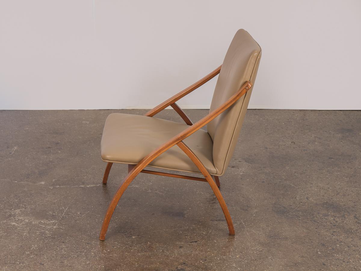 Mid-Century Modern Swedish Armless Sculpted Lounge Chair
