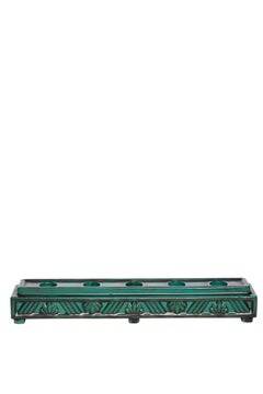 Swedish Art Deco Advent Candleholder by S:t Eriks, Copper Oxide Glaze, 1930s