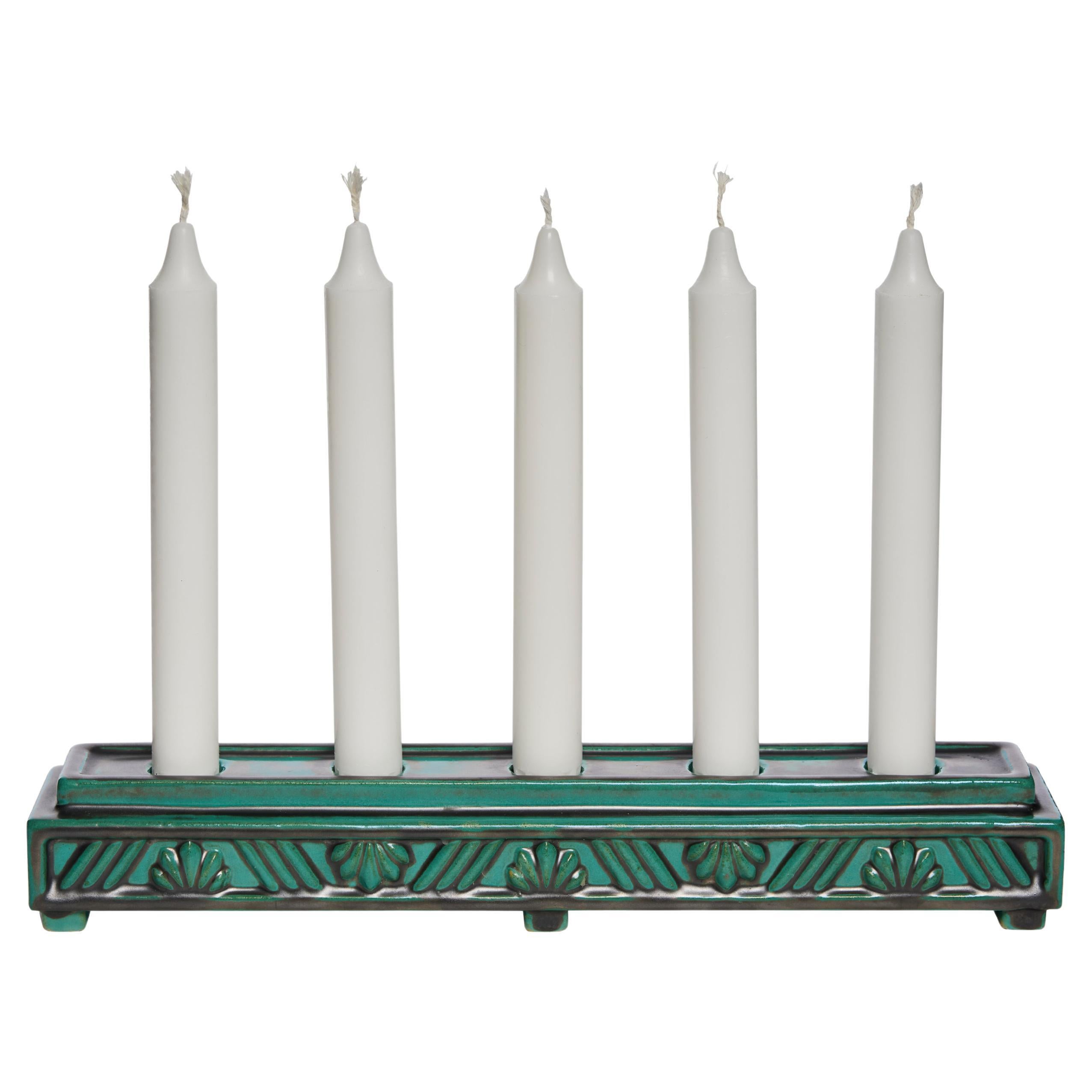 Portacandele svedese Art Deco di S:t Eriks, smalto all
ossido di rame, anni 
30 in vendita