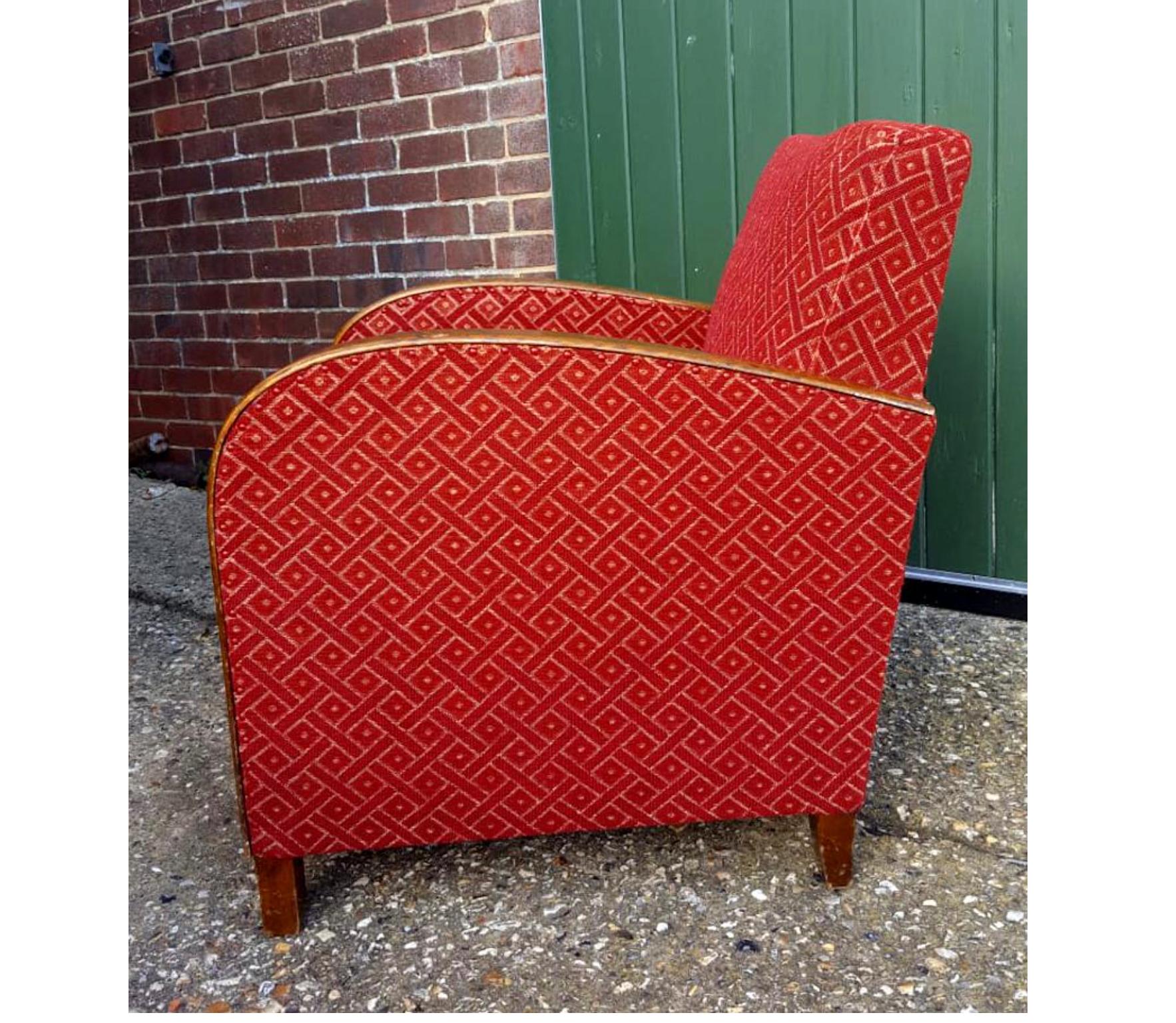 Swedish Art Deco Antique Armchair Early 20th Century Golden Birch Bentwood Arms In Good Condition For Sale In Lewes, England