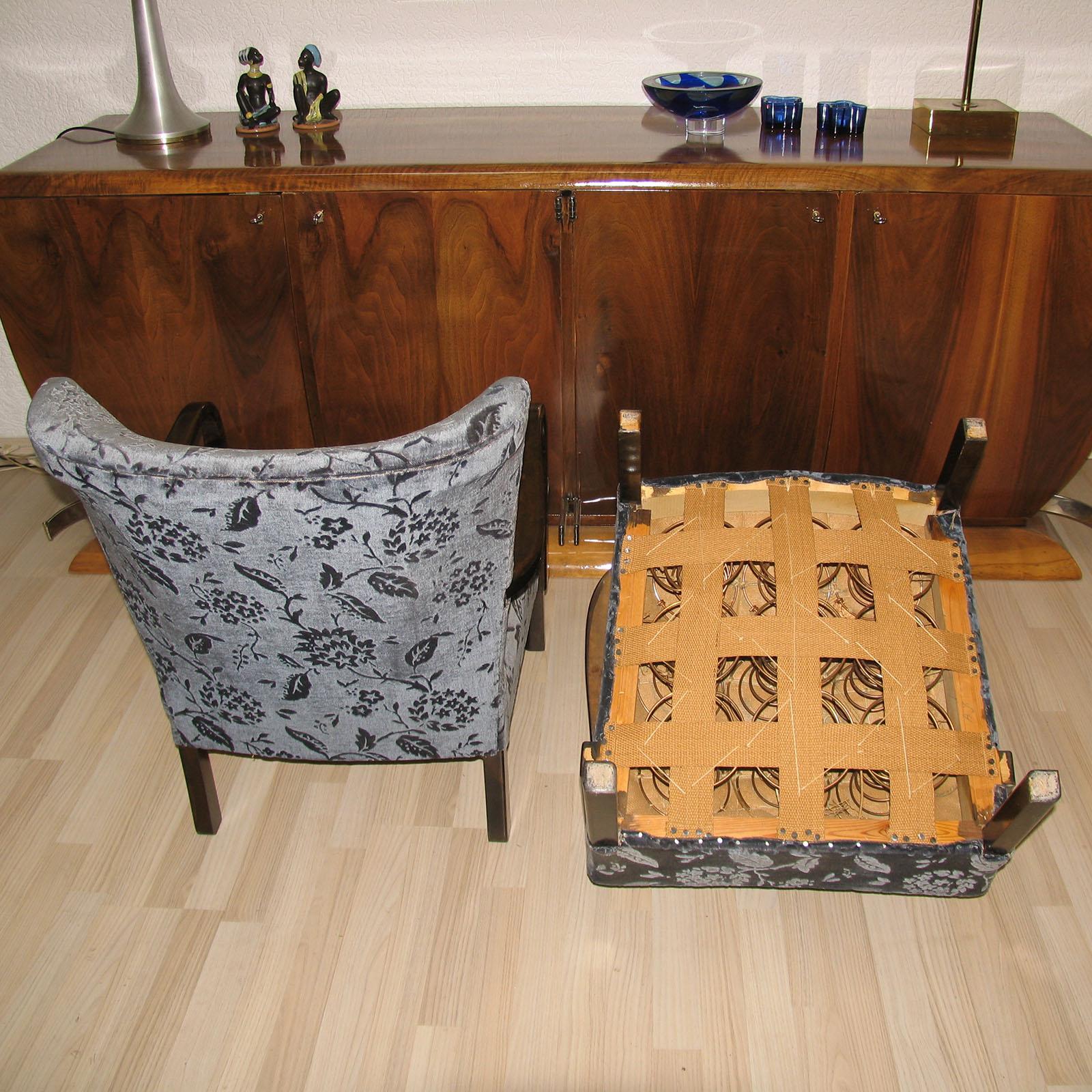 Swedish Art Deco Armchairs in the Style of Alfred Christensen For Sale 5