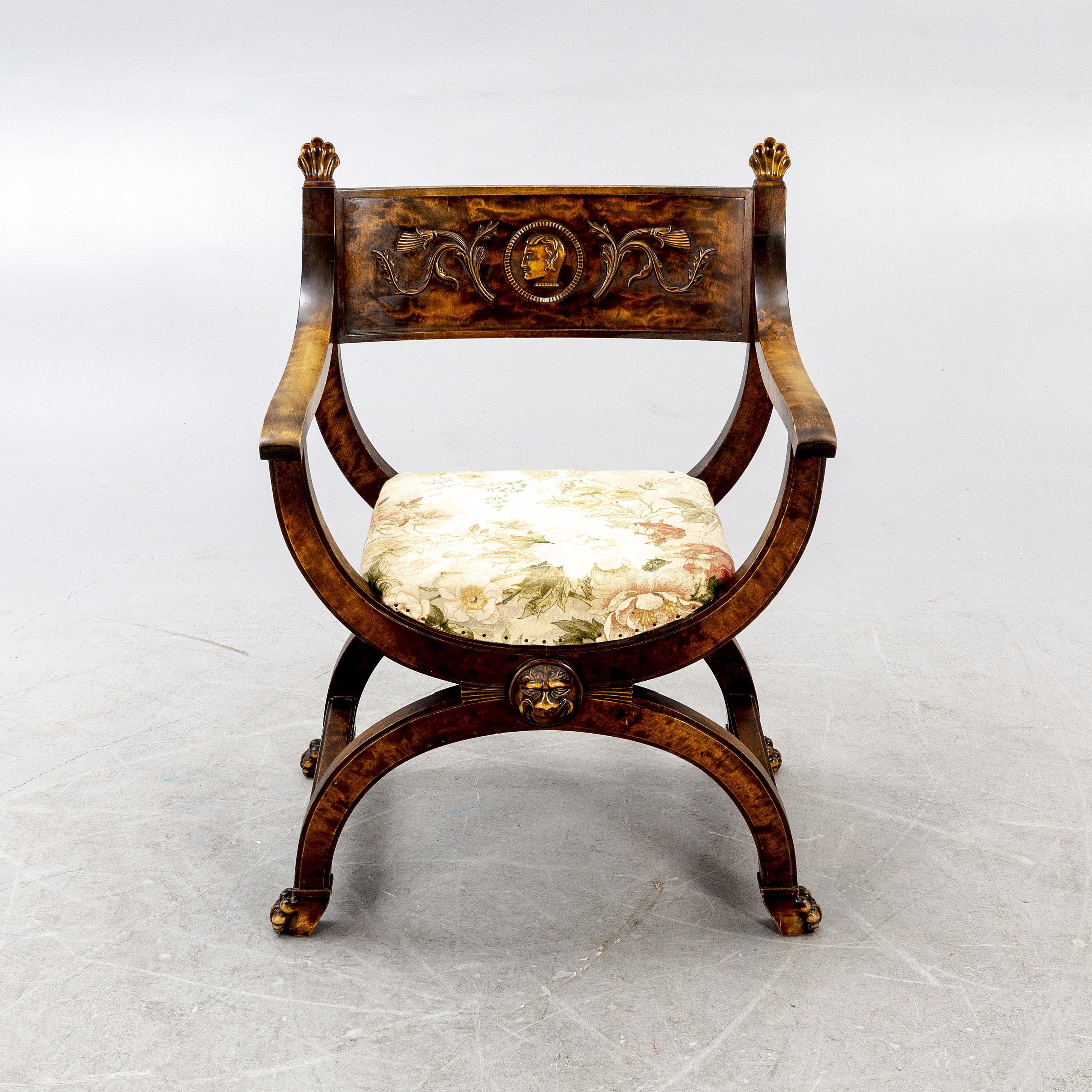 Swedish Art Deco Axel E Hjorth Chair, Birch 1920's In Good Condition In Uccle, BE