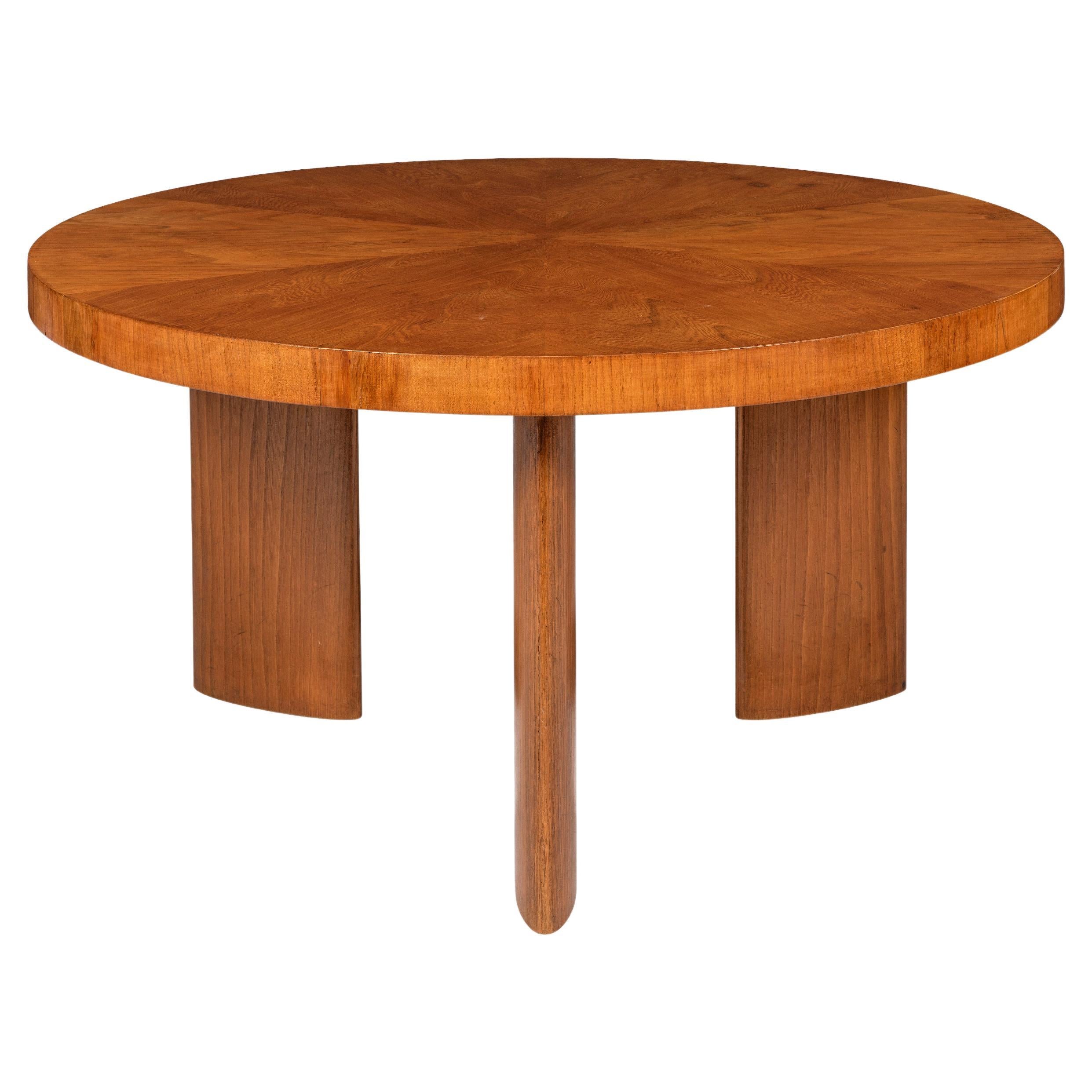 Swedish Modern Axel Einar Hjorth Coffee Table Elm Veneered Oak, 1930's