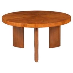 Swedish Art Deco Axel Einar Hjorth Coffee Table Elm Veneered Oak, 1930's