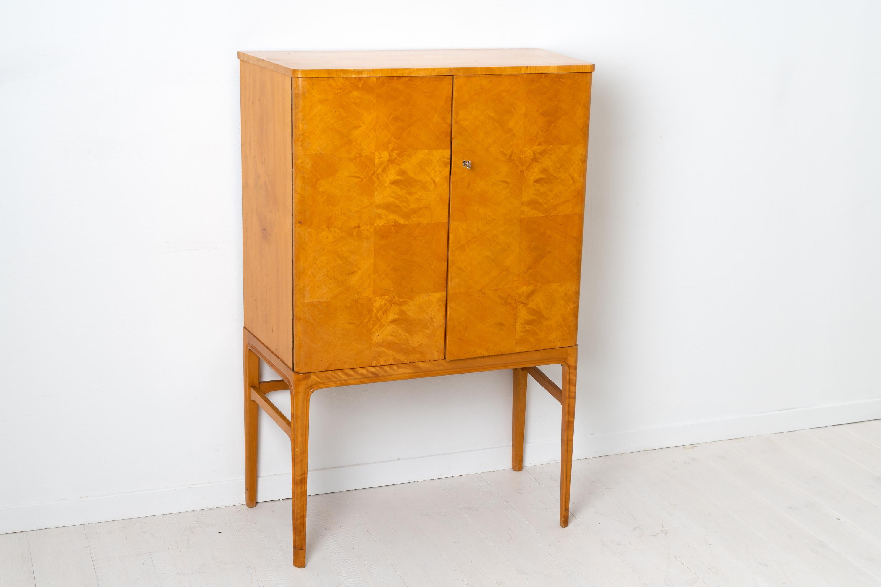 Swedish Art Deco Birch and Mahogany Cabinet 3