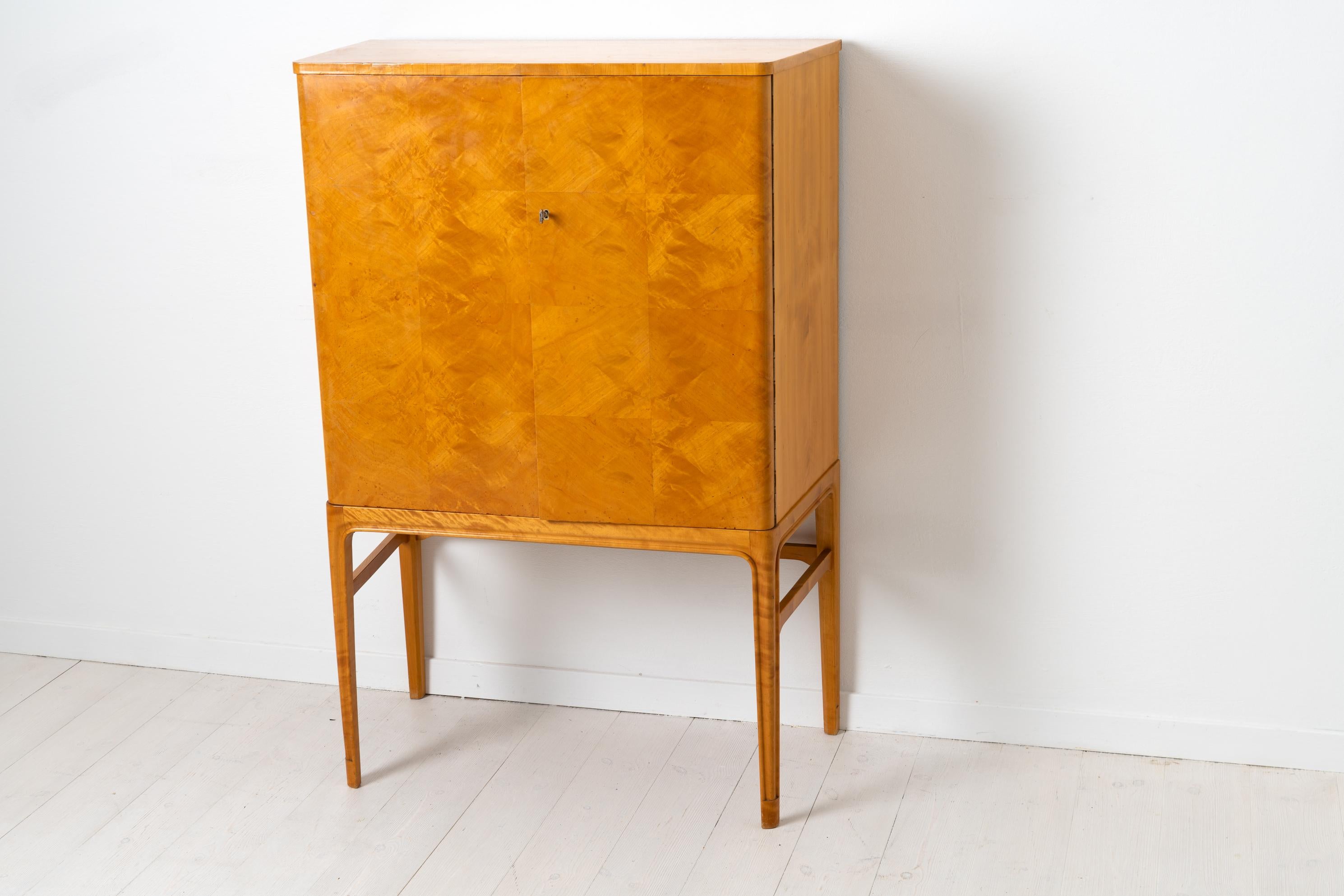Swedish Art Deco Birch and Mahogany Cabinet 4