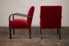 Poltrona svedese Art Déco in legno di betulla