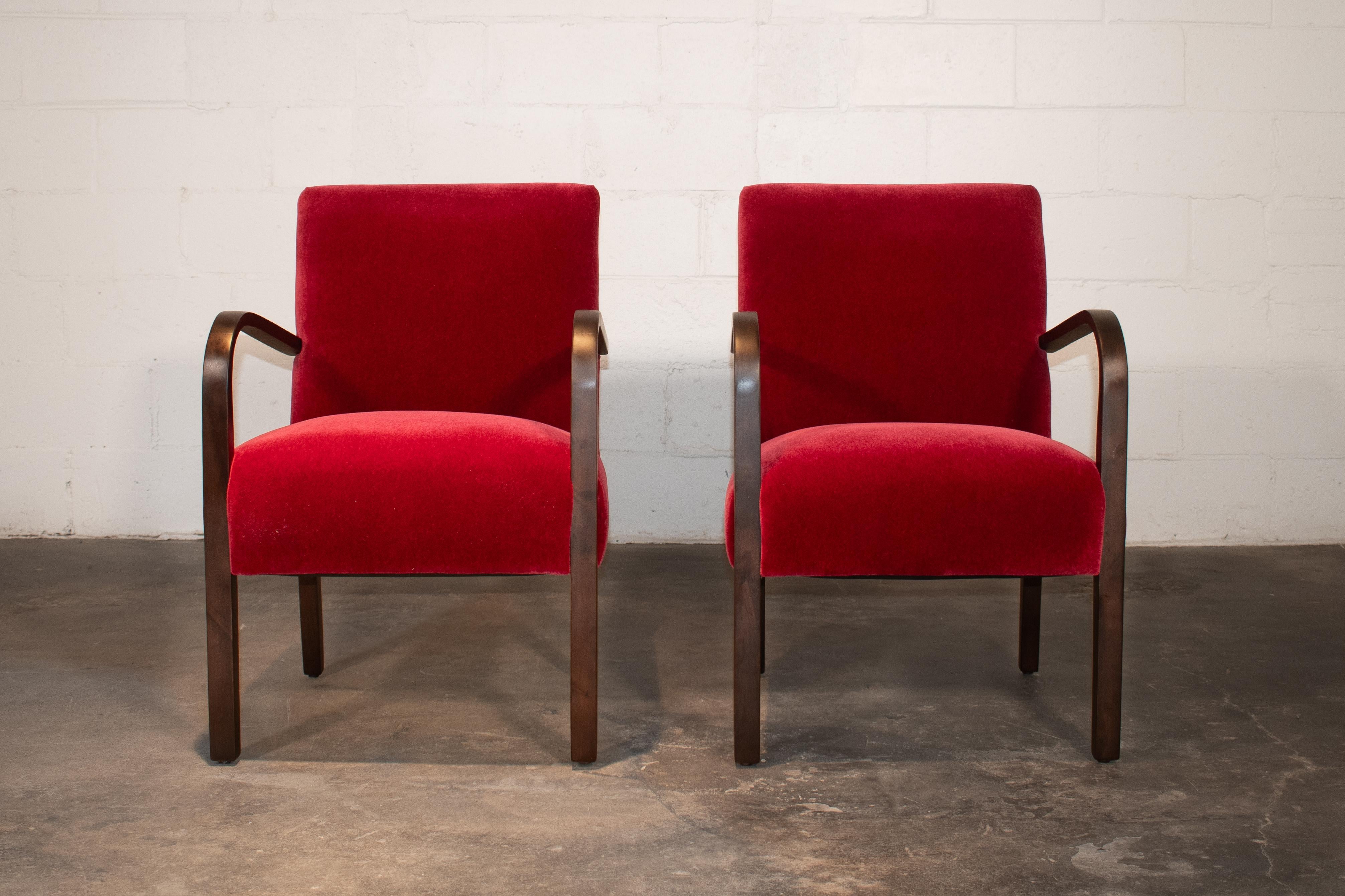 Mid-20th Century Swedish Art Deco Birch Bentwood Arm Chair For Sale
