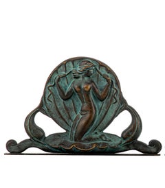 Swedish Art Deco Bookends in Bronze by Oscar Andersson for Ystad Metall