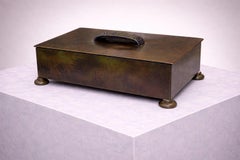 Schwedische Art-Déco-Bronzebox mit Zedernholz-Interieur, Schweden, um 1930