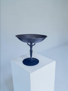 Swedish Art Deco Bronze Figural Centerpiece Bowl, GAB Sweden, 1930s