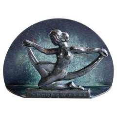 Swedish Art Deco Bronze Nude Dancer Napkin Holder, circa 1930