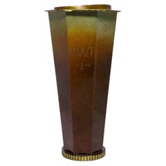 Swedish Art Deco Bronze Vase by Metallkonst, 1950s