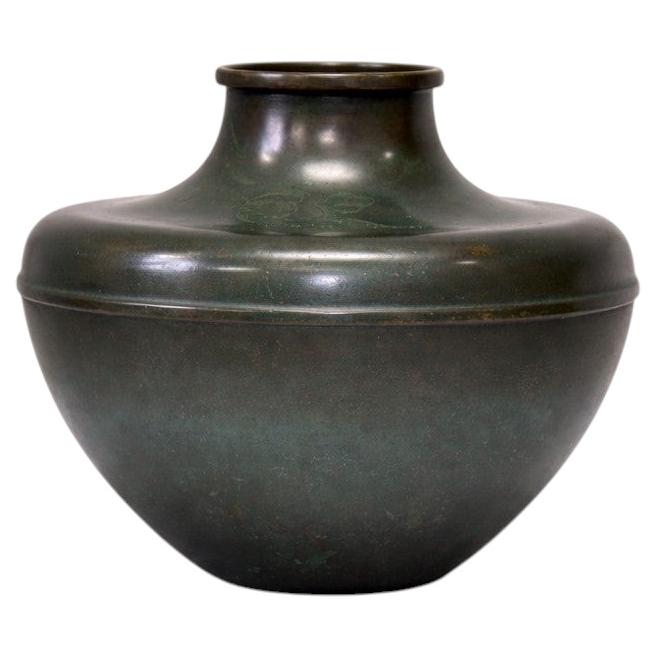 Swedish Art Deco Bronze Vase by Nordiska Juvelaktiebolaget (NJ), 1930s