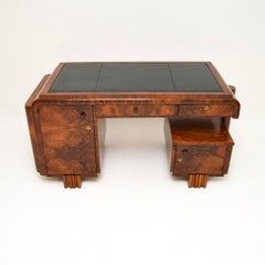 Swedish Art Deco Burr Walnut Desk