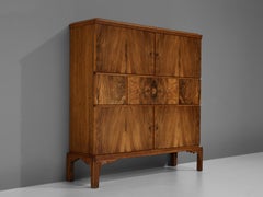 Mobile Art Deco svedese con secretaire in impiallacciatura di noce e Oak