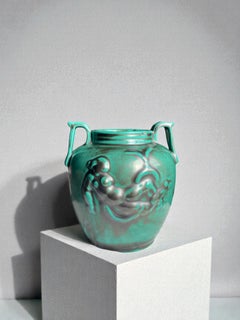 Schwedische Art-Déco-Keramikvase von Einar Luterkort, Uppsala Ekeby, 1930er Jahre