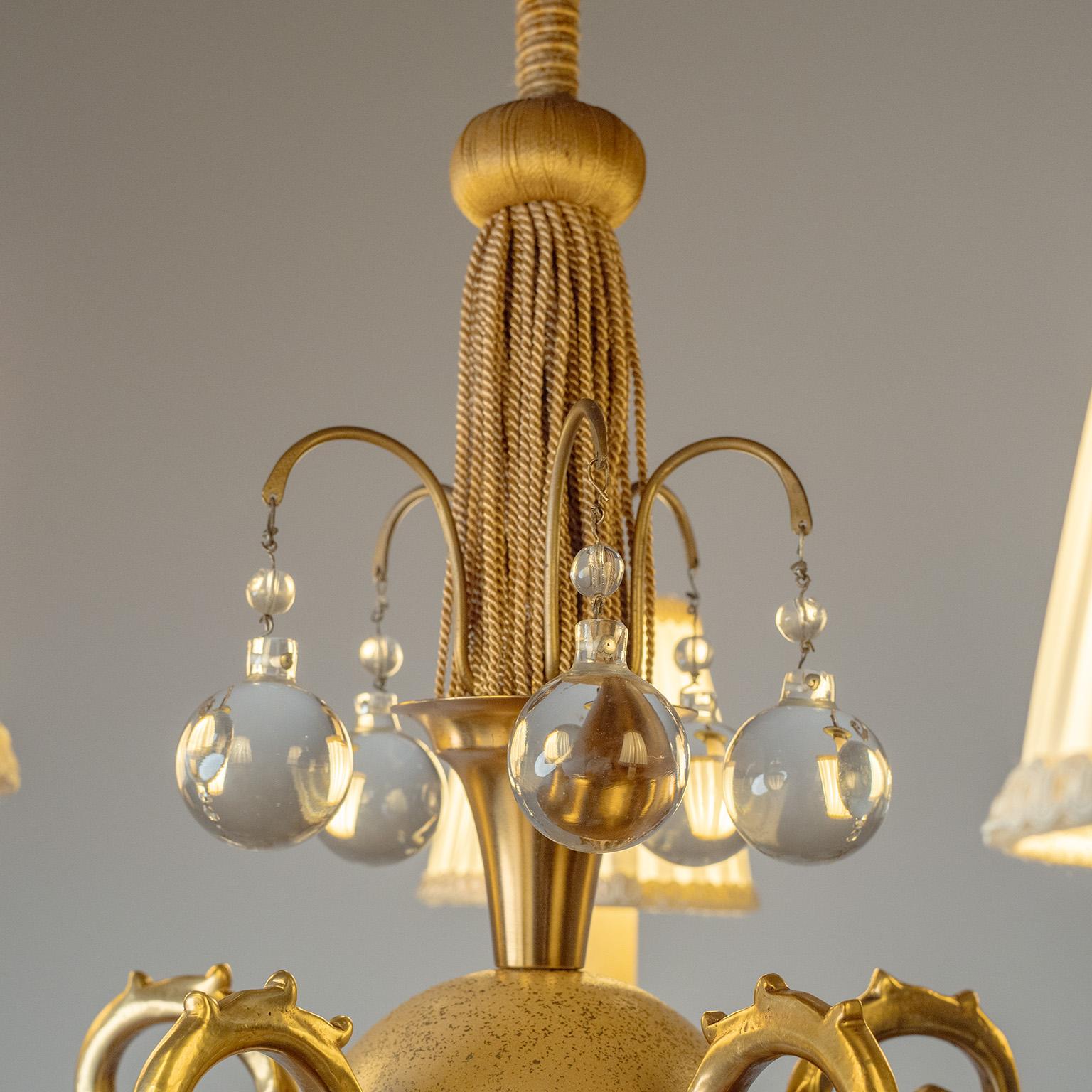 Swedish Art Deco Chandelier, 1930s Sueco en venta