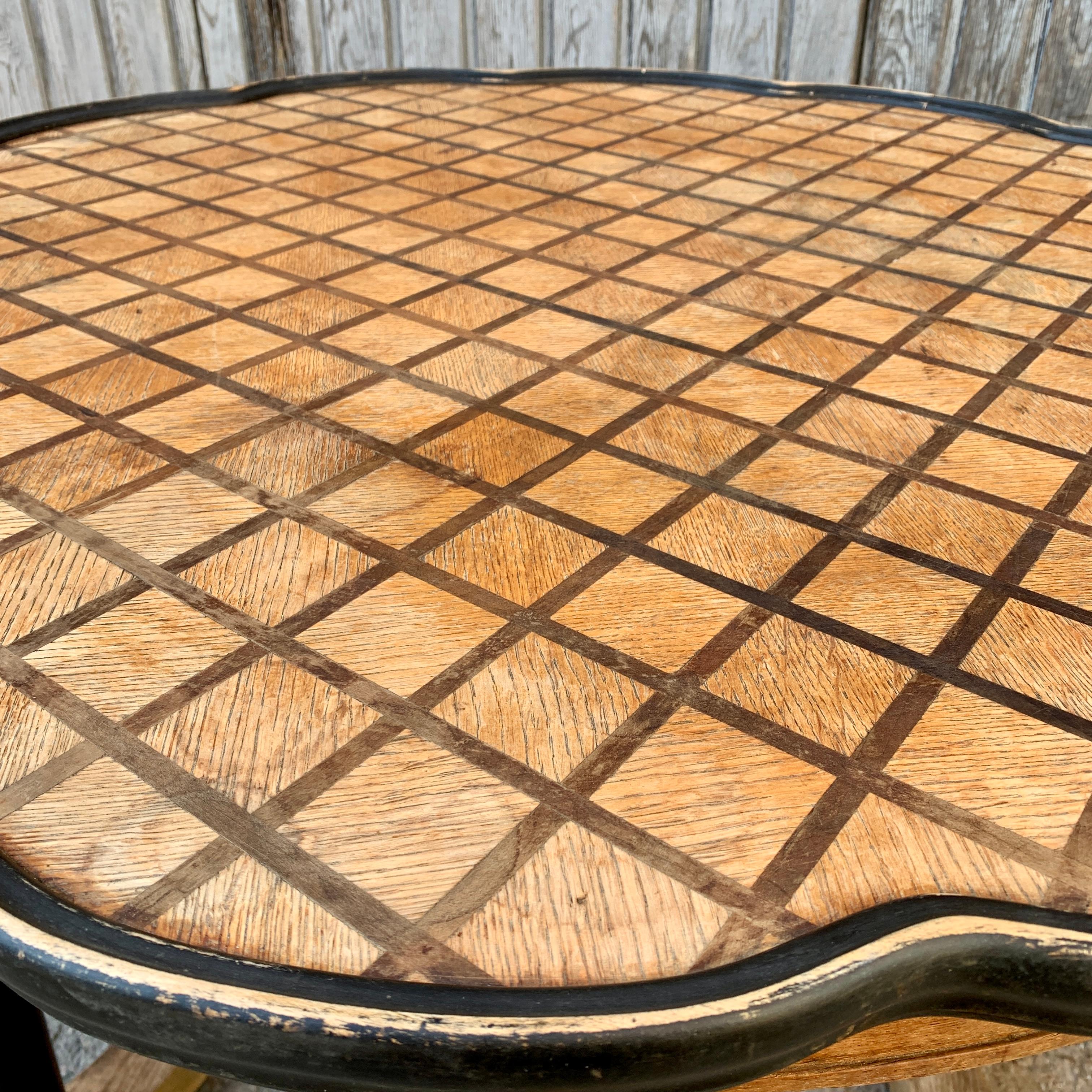 Swedish Art Deco Cocktail Table in Oak Marquetry 15