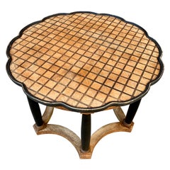 Swedish Art Deco Cocktail Table in Oak Marquetry