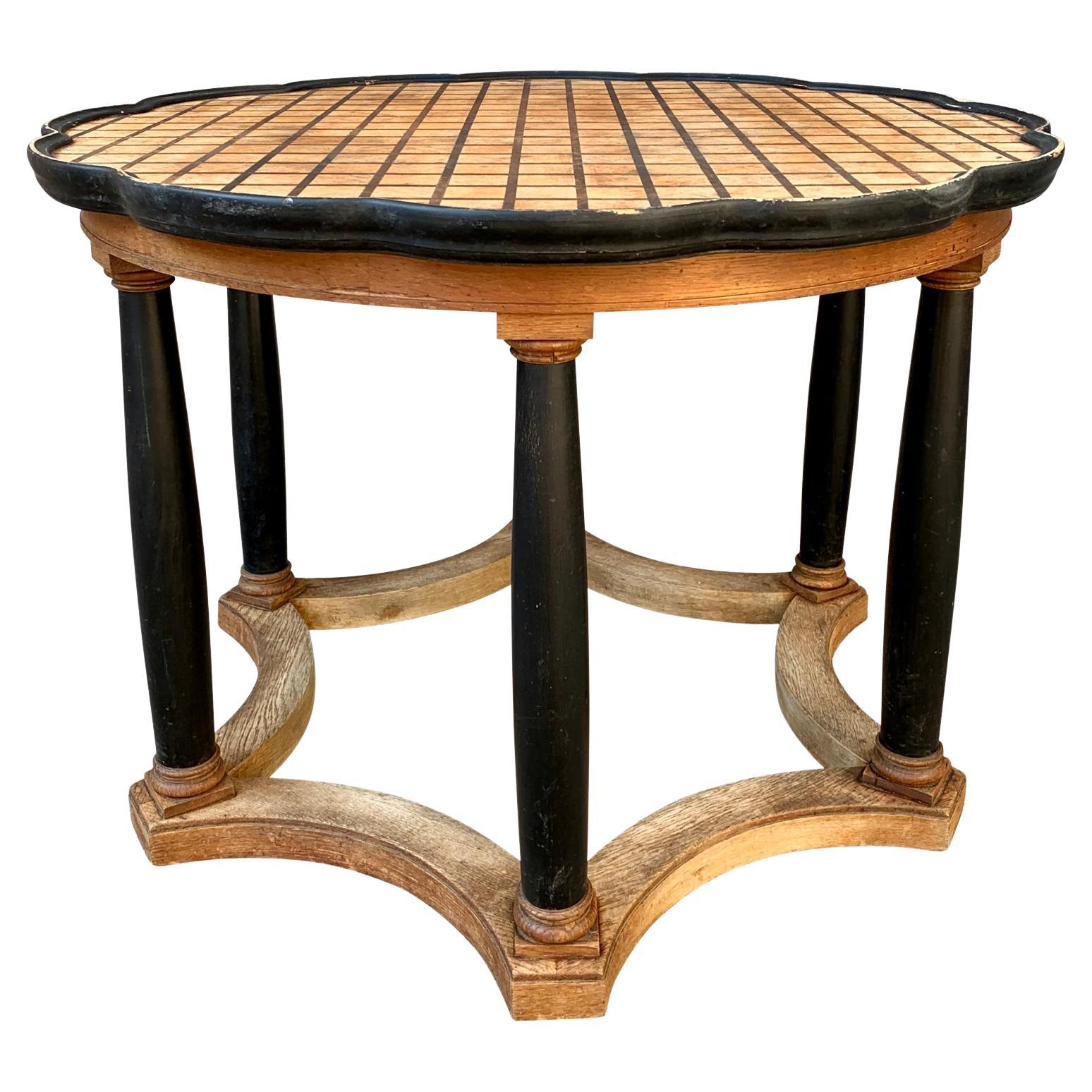 20th Century Swedish Art Deco Cocktail Table in Oak Marquetry