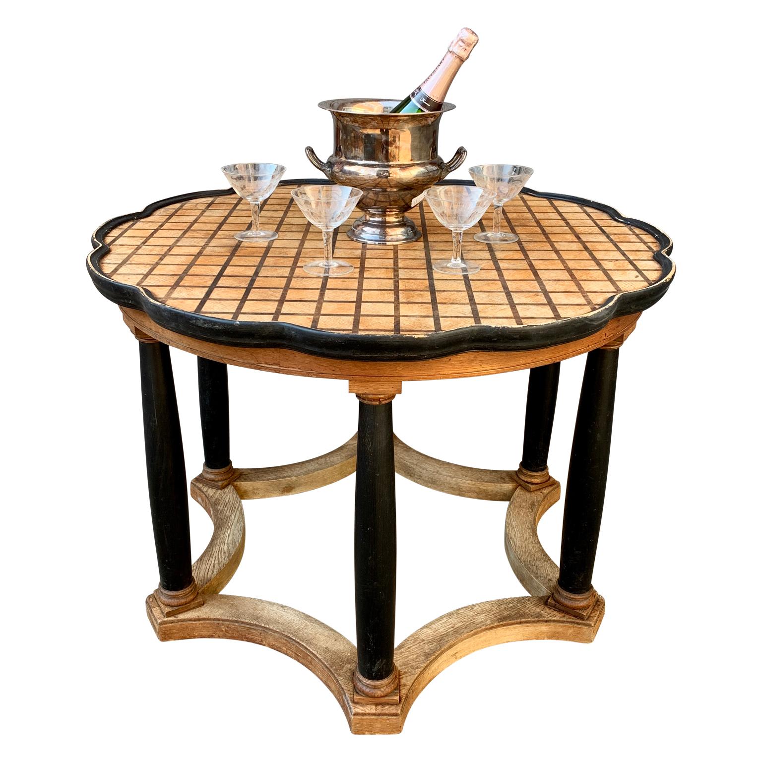 Swedish Art Deco Cocktail Table in Oak Marquetry 5