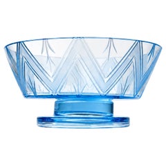 Swedish Art Deco Cut Glass Bowl