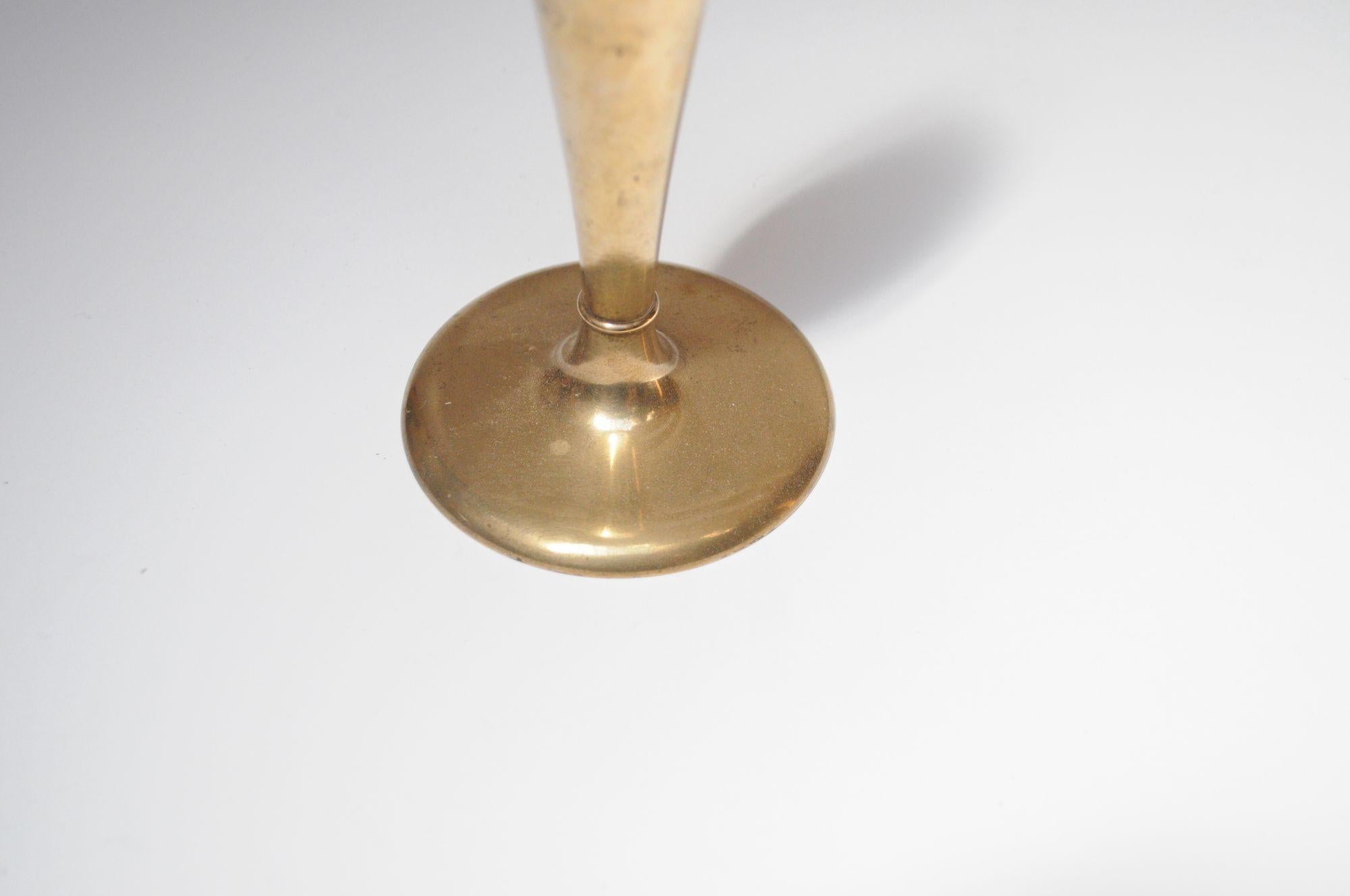 Vaso a bocciolo svedese Art Deco Dirigold Goldware in vendita 9
