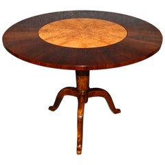 Swedish Art Deco End Table of Rosewood, Carpathian Elm and Birch