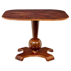 Swedish art deco flame mahogany coffee table