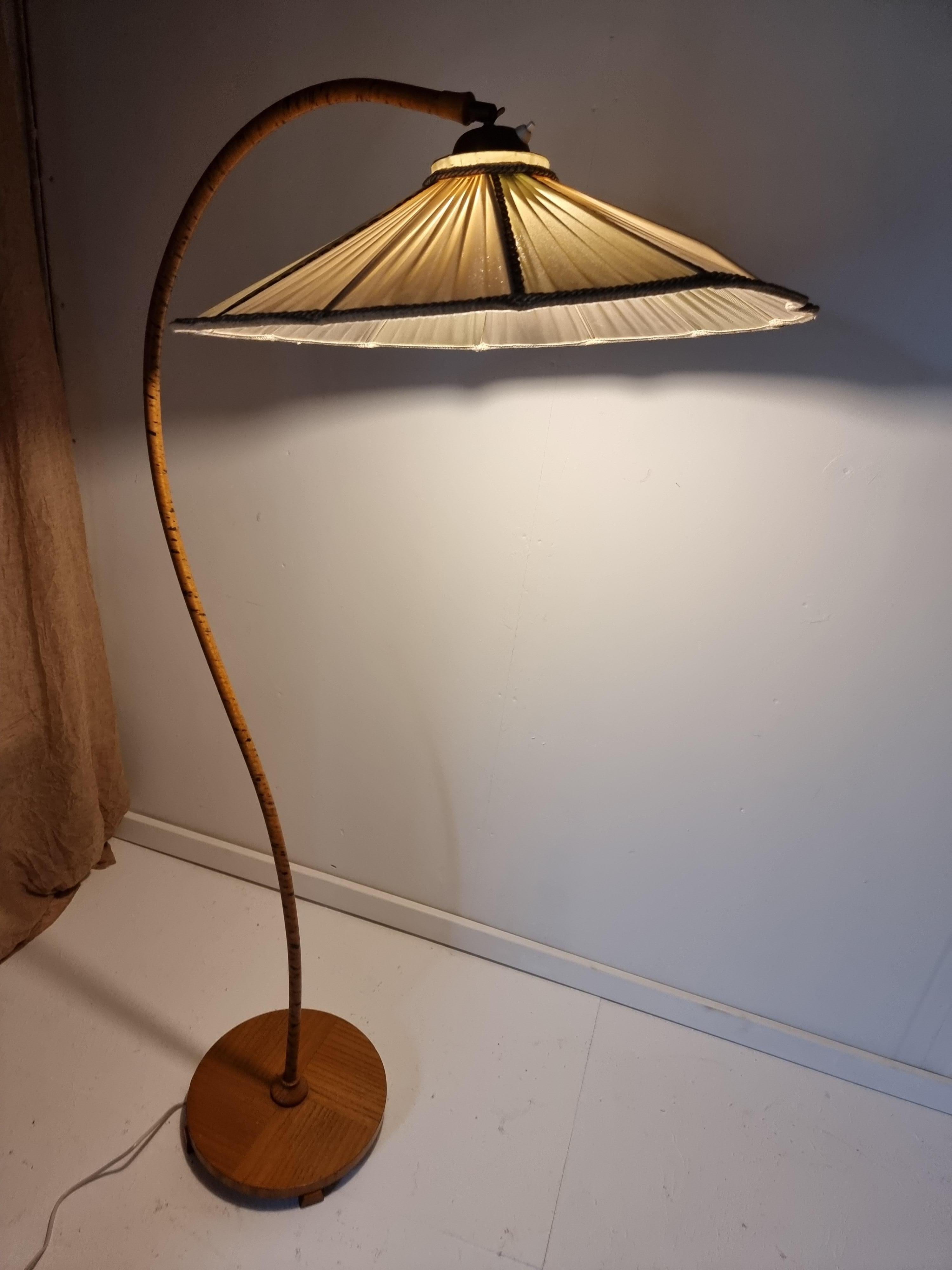 Swedish Art Deco, Floor Lamp by Aage Eriksson, Midskog, Original Label 5