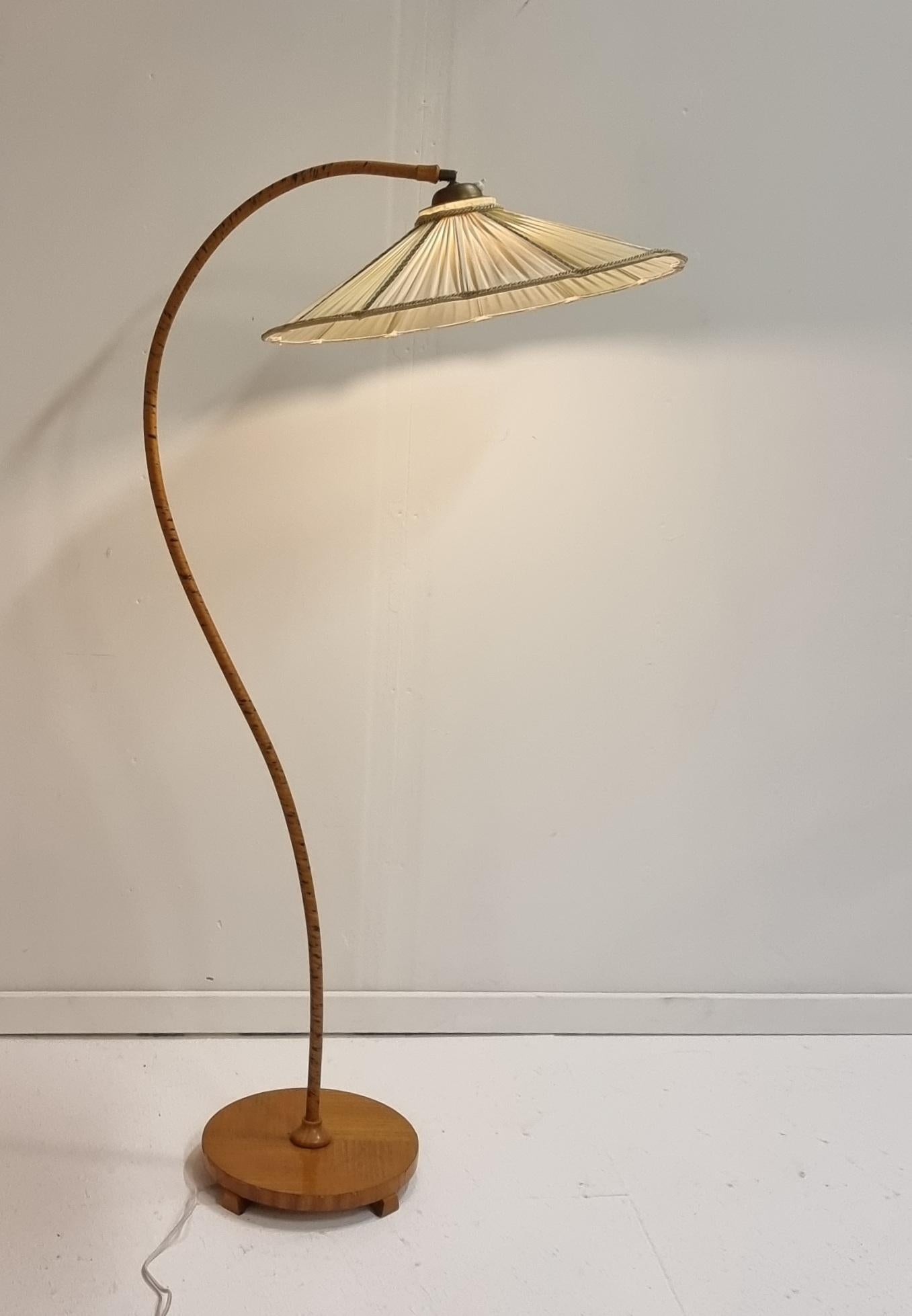 Swedish Art Deco, Floor Lamp by Aage Eriksson, Midskog, Original Label 6