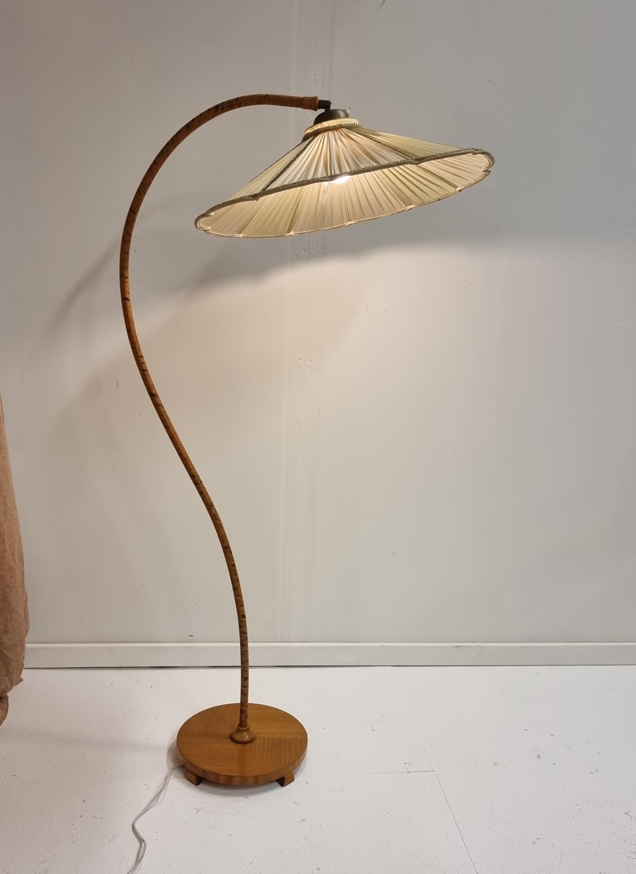 Swedish Art Deco, Floor Lamp by Aage Eriksson, Midskog, Original Label 7