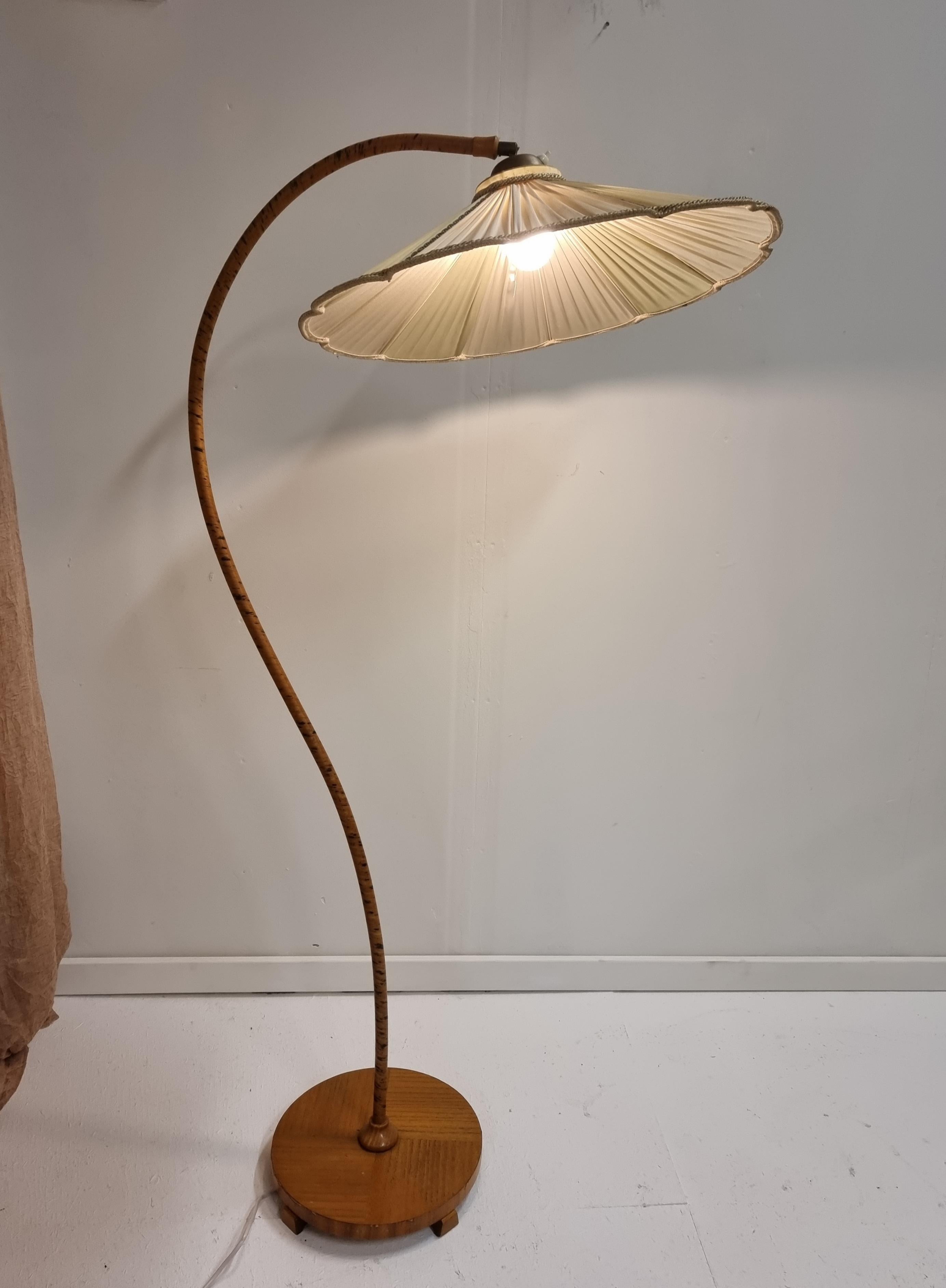 Swedish Art Deco, Floor Lamp by Aage Eriksson, Midskog, Original Label 8