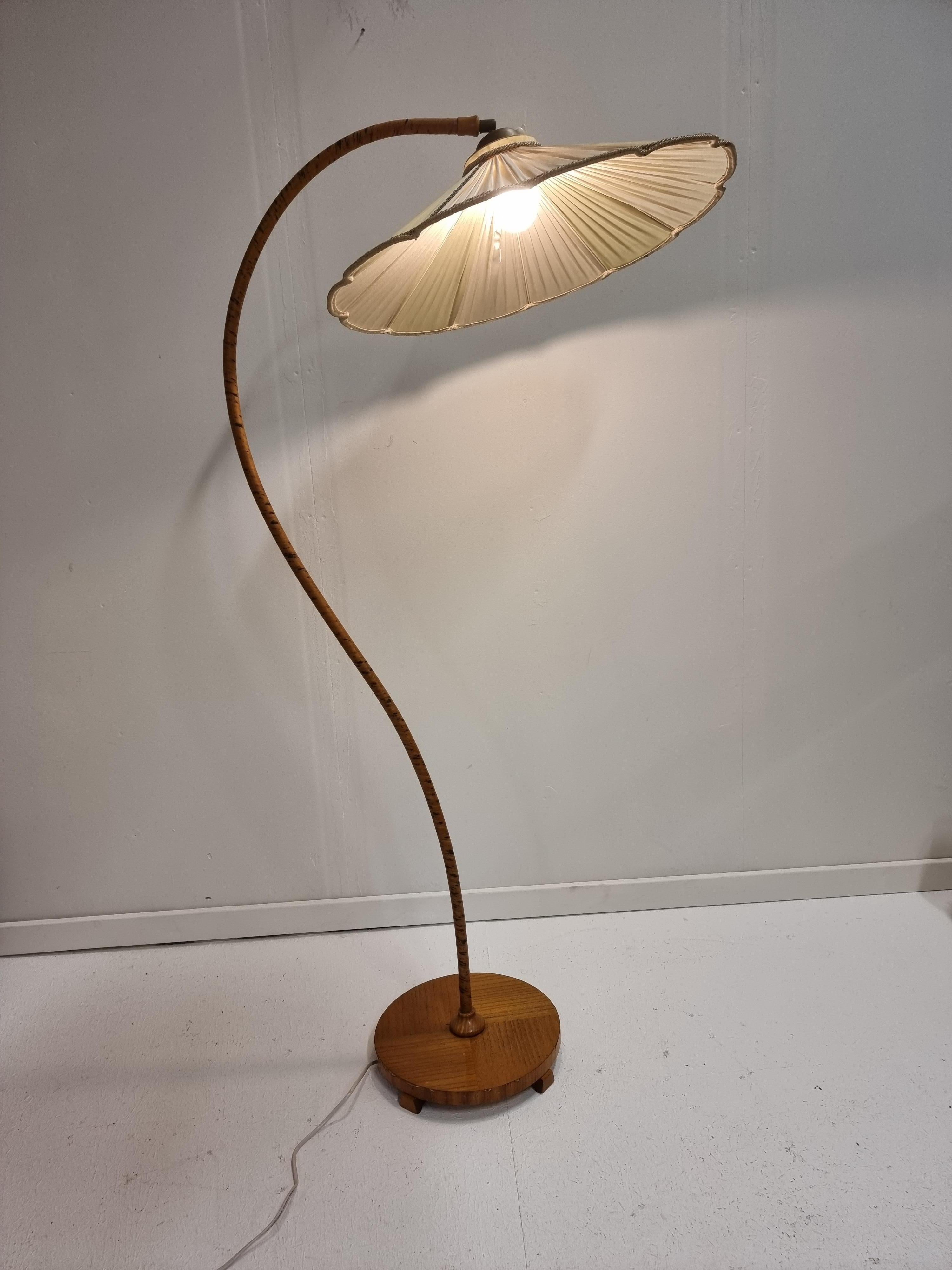 Swedish Art Deco, Floor Lamp by Aage Eriksson, Midskog, Original Label 10