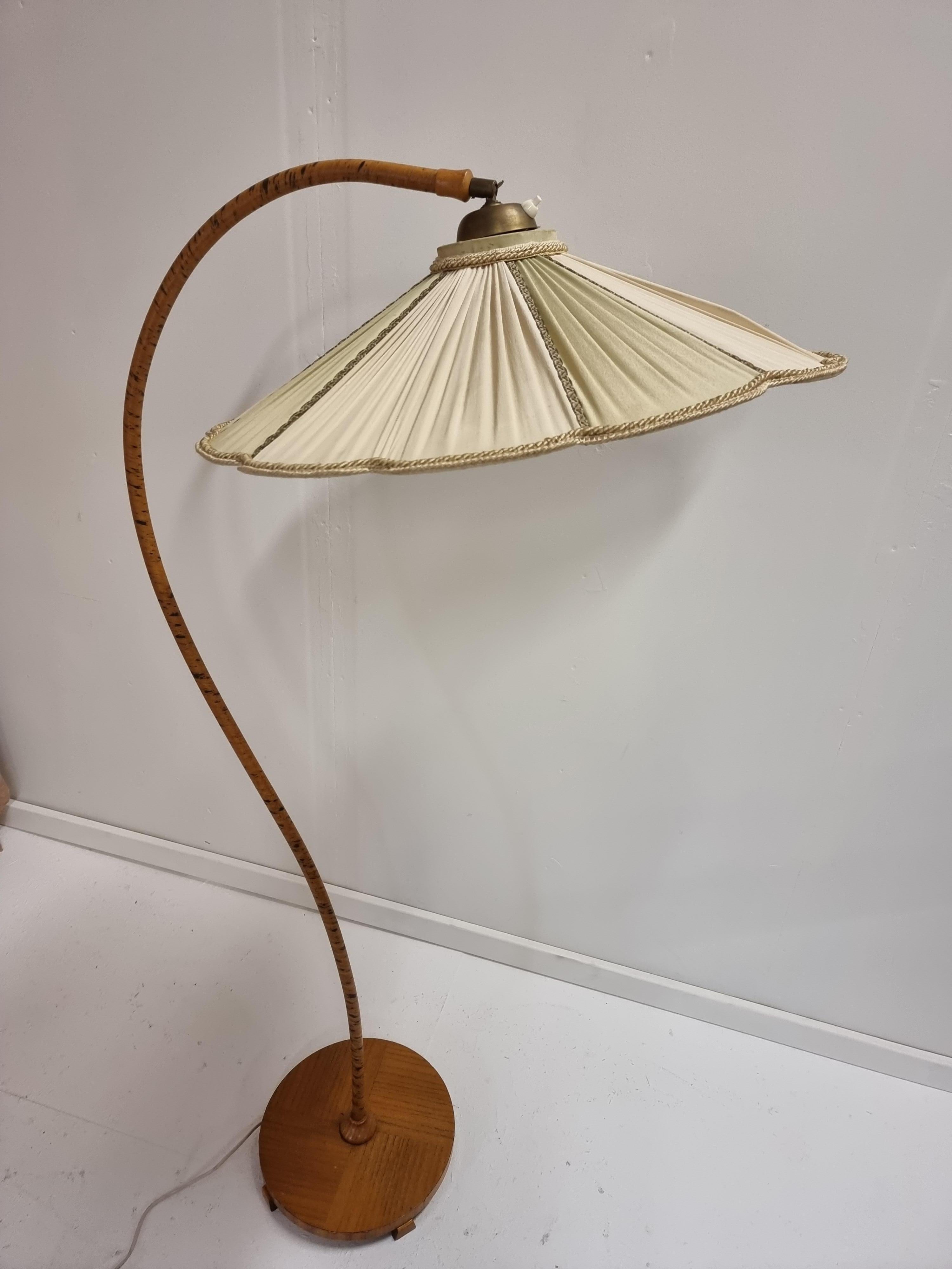 Swedish Art Deco, Floor Lamp by Aage Eriksson, Midskog, Original Label 12
