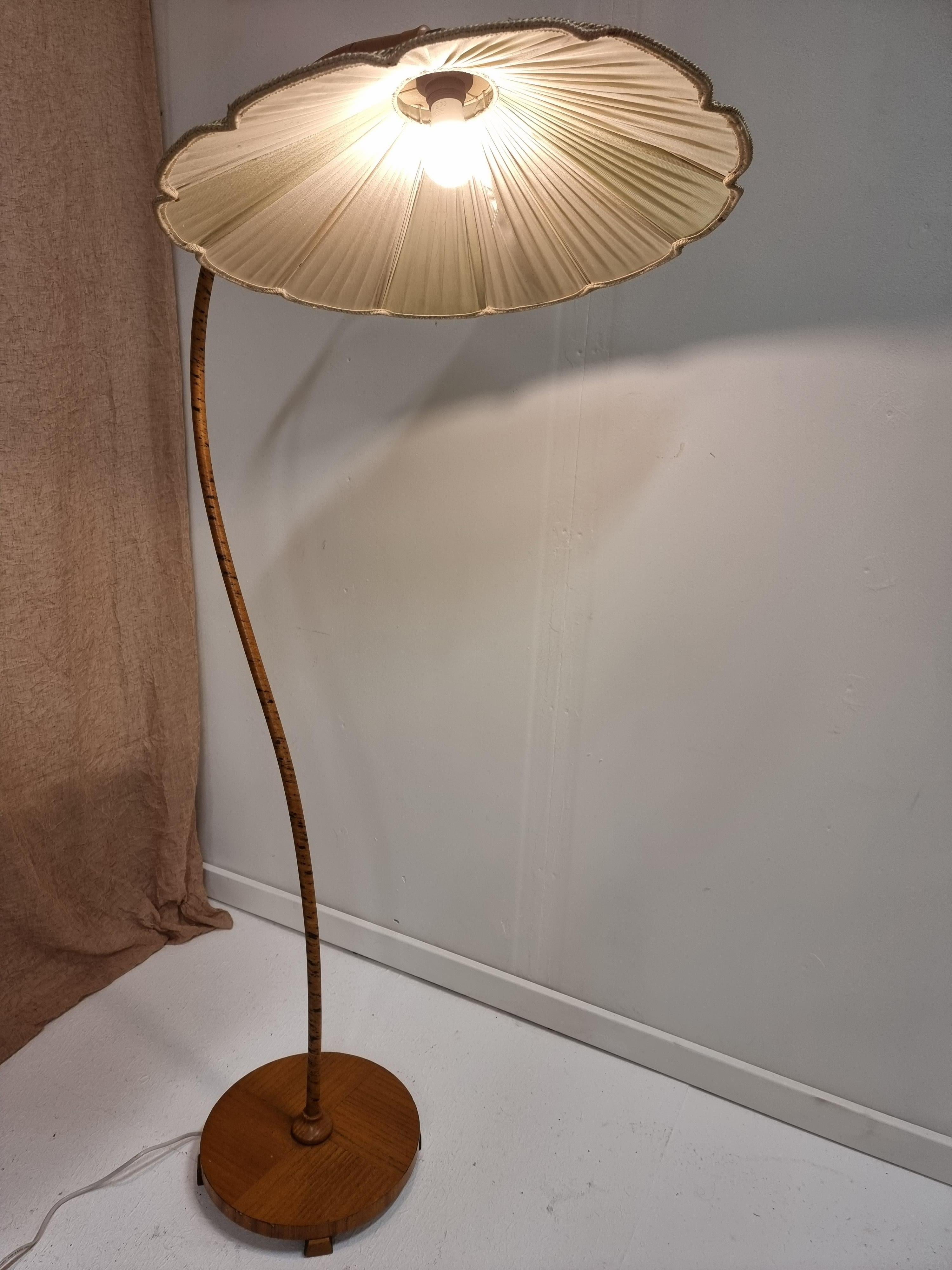 Swedish Art Deco, Floor Lamp by Aage Eriksson, Midskog, Original Label In Good Condition In Stockholm, SE