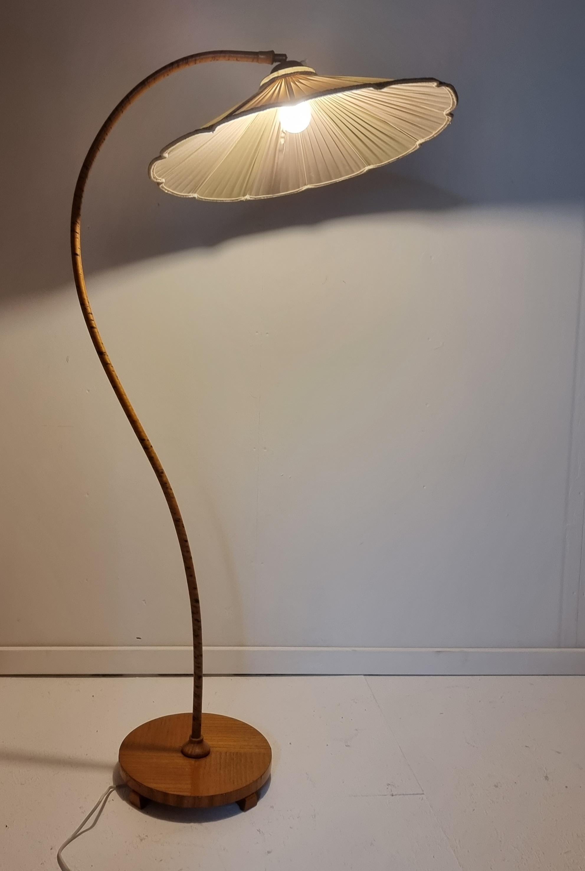 Swedish Art Deco, Floor Lamp by Aage Eriksson, Midskog, Original Label 1