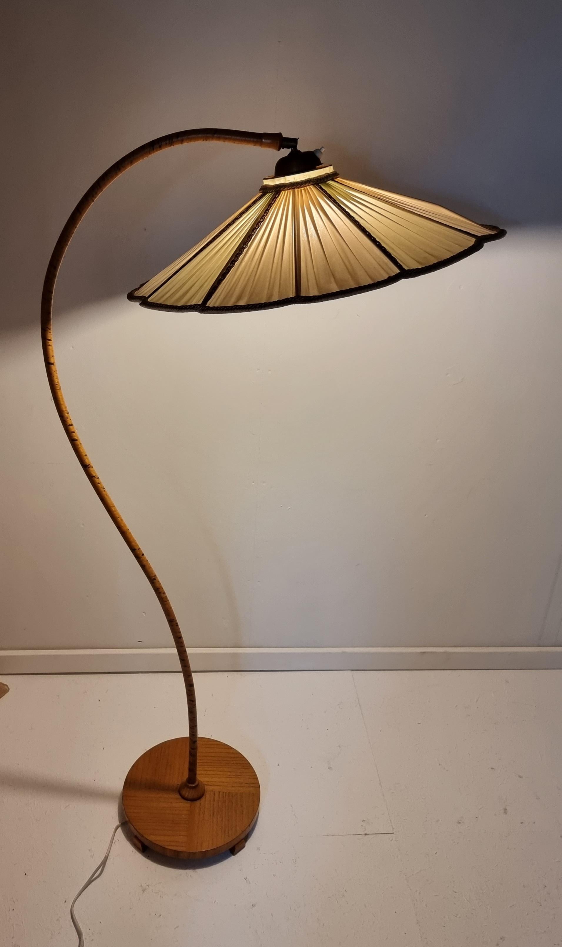 Swedish Art Deco, Floor Lamp by Aage Eriksson, Midskog, Original Label 2