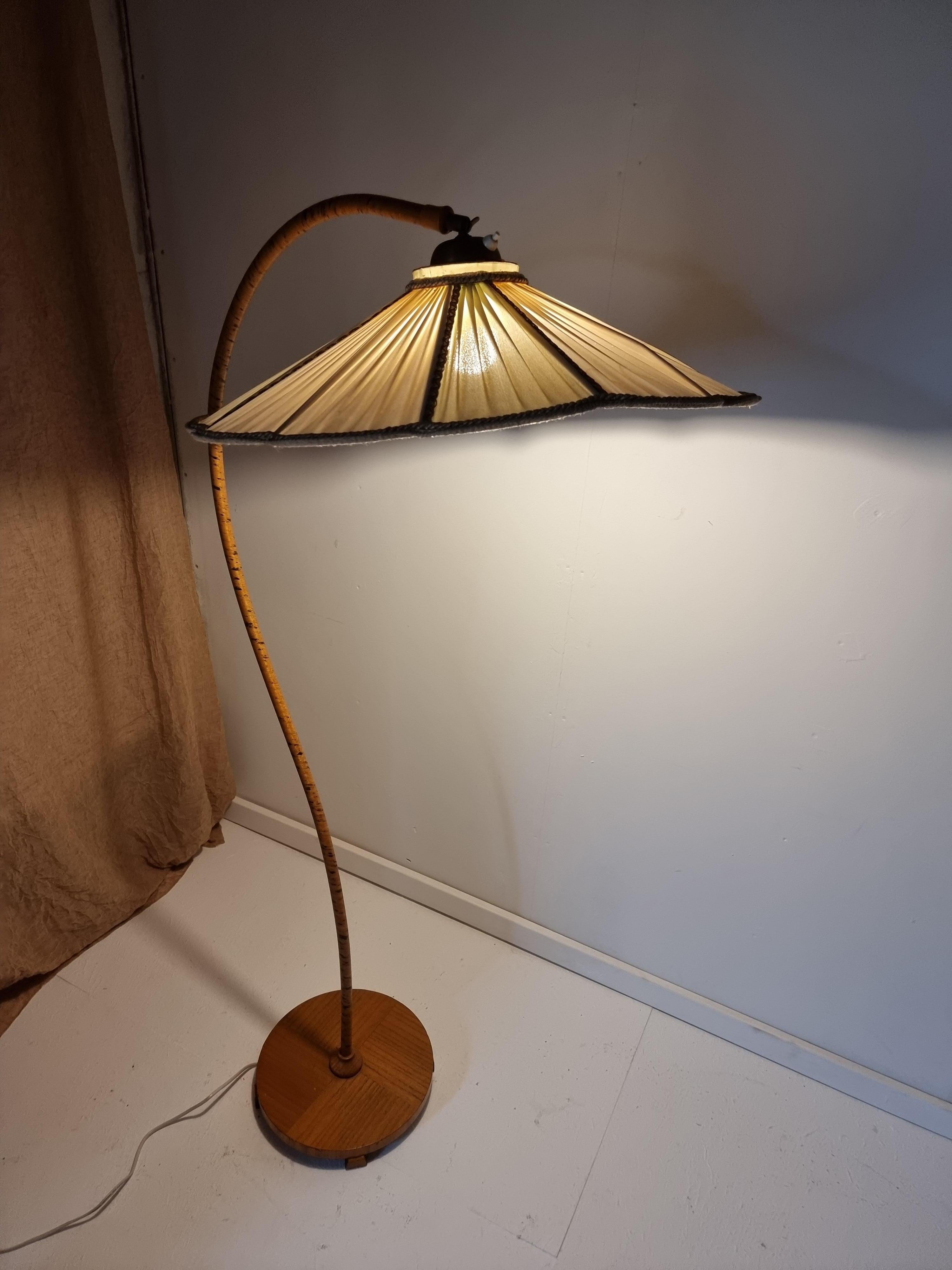 Swedish Art Deco, Floor Lamp by Aage Eriksson, Midskog, Original Label 4