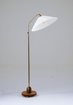 Swedish Art Deco Floor Lamp in Brass, 1930s