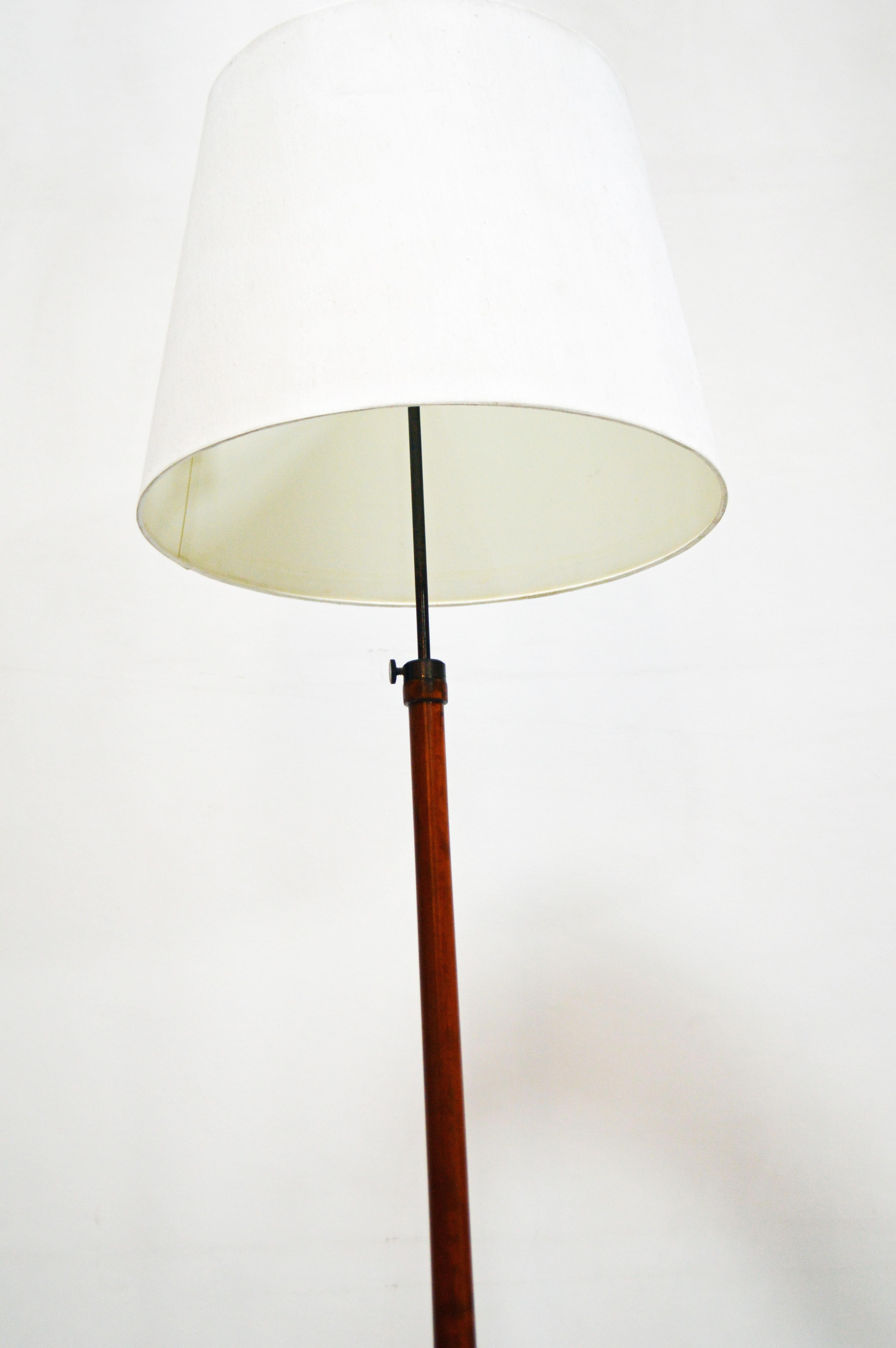 Birch Swedish Art Deco Funkis Floor Lamp