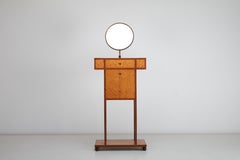 Swedish Art Deco Gentleman’s Dressing Table in Birch, Rosewood & Brass 1930s