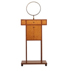 Swedish Art Deco Gentleman’s Dressing Table in Birch, Rosewood & Brass 1930s
