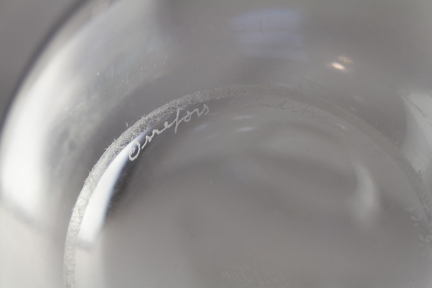 Vaso in vetro Swedish Art Glass con coppia di Vicke Lindstrand per Orrefors, 1930. in vendita 7